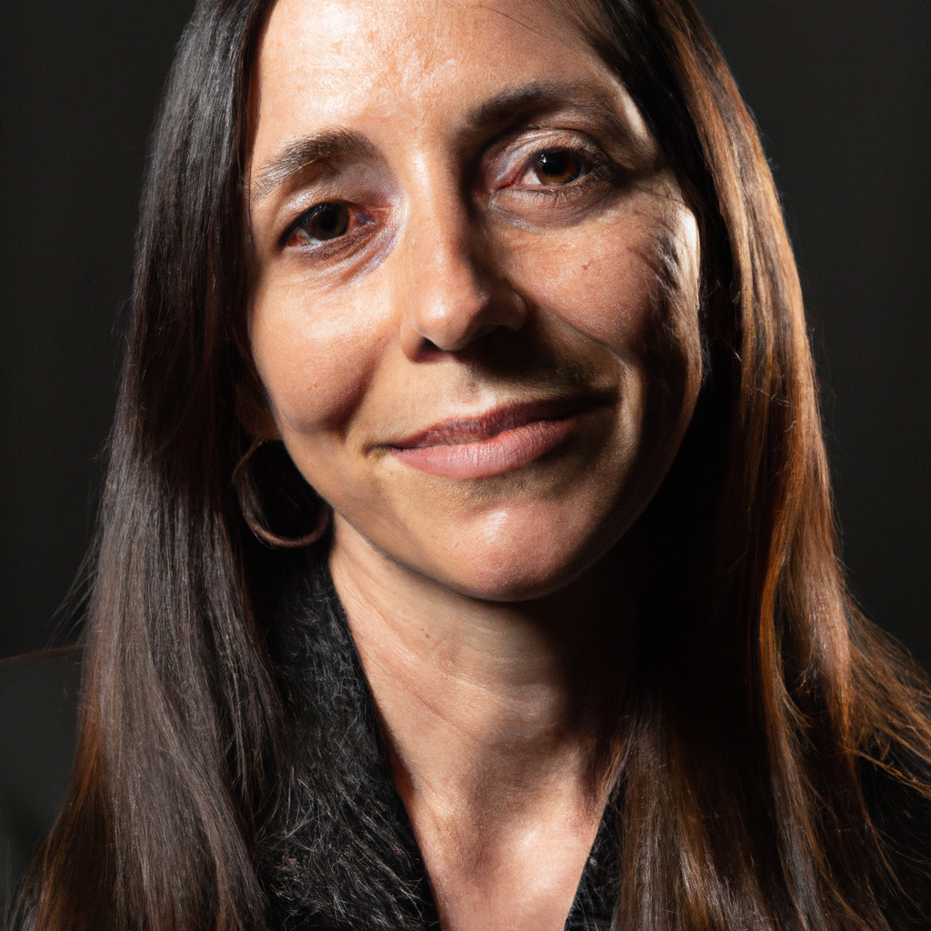 Elena Duarte, editora jefa, retrato profesional de estudio